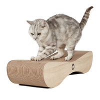 Produktbild von CanadianCat Company XXL Satellite 2.0 Lounge Kratzmöbel aus Qualitäts-Pappe in Natur mit Katzenminze 76 x 24 x 15cm