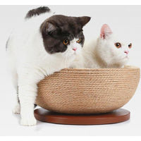 Produktbild von CanadianCat Kratzschale für Katzen aus Sisal in Beige 45 x 45 x 16 cm