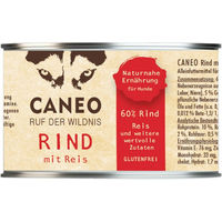 Produktbild von Caneo Hundefutter Rind mit Reis glutenfrei Adult 6 x 200 g
