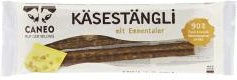 Caneo Ruf der Wildnis Käsestängli mit Emmentaler Belohnungssnack für Hunde mit hohem Fleischanteil 80g – Bild 1 von 2