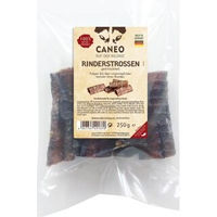 Produktbild von Caneo Zahnpflege-Snack Rinderstrossen Monoprotein für Hunde Adult 250g