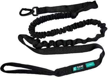 Produktbild von Cani Gear Classica Hundeführleine aus Gummi Schwarz 240 cm