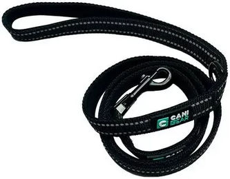 Cani Gear Hundeführleine Lanyard Schwarz mit Neoprengriffen und reflektierenden Streifen 10 m – Bild 1 von 5