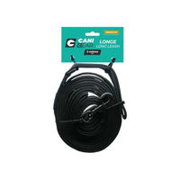 Produktbild von Cani Gear Schleppleine für Hunde Schwarz 5 m mit reflektierenden Streifen und Neoprengriffen