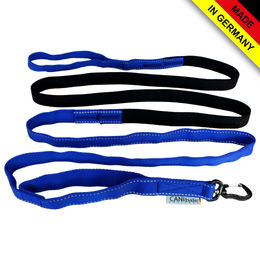 CANIbale dogsport Outdoor Dogtrekking Hundeleine mit Ruckdämpfer in Blau oder Schwarz – Bild 1 von 7