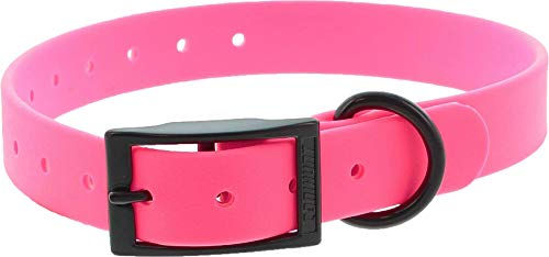 Canihunt CTech Hundehalsband mit doppelter Schnalle aus wasserfestem Biothane in Rosa – Bild 1 von 5