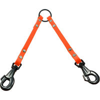Produktbild von Canihunt Dreifach-Hundeleine aus Biothane in Orange 30 cm