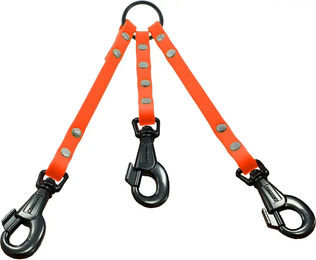 Produktbild von Canihunt Extreme New 2024 Hund Doppelleine aus Biothane in Orange mit 2 Karabinern 200 cm