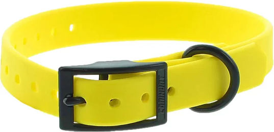 Produktbild von Canihunt Hundehalsband aus Biothane mit doppelter Schnalle Gelb waterproof