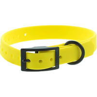 Produktbild von Canihunt Hundehalsband aus Biothane mit doppelter Schnalle Gelb waterproof
