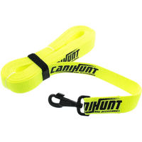 Produktbild von Canihunt Hunter Hundeleine aus flachem Polyester in Gelb und Schwarz - 10 m