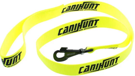 Produktbild von Canihunt Hunter Hundeleine aus Polyester für erwachsene Hunde in Gelb oder Schwarz 120 cm