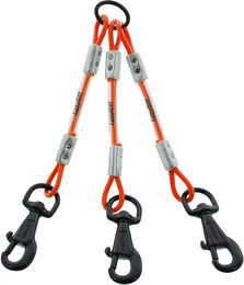 Produktbild von Canihunt Xtreme 3 Hunde-Leinenzubehör mit 3 Karabinerhaken in Orange