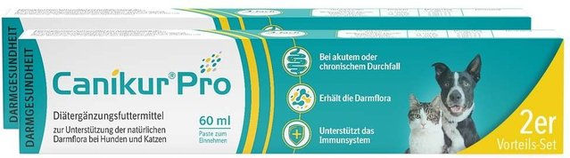 Canikur Pro Paste von Böhringer Ingelheim zur Unterstützung der Magen-Darm-Flora für Hunde und Katzen mit Probiotika 120g – Bild 1 von 2
