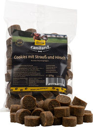 Produktbild von Caniland Kausnack Cookies mit Strauß und Hirsch getreidefrei 275 g - 275 g