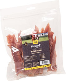Produktbild von Caniland Kausnack Entenbrust Monoprotein ohne Farb- und Aromastoffe sowie Konservierungsstoffe 250 g
