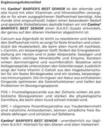 Canina Barfers Best Senior Vitalstoff Pulver für Hunde 2 kg - 2 kg – Bild 1 von 2