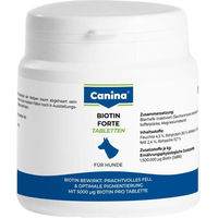 Produktbild von Canina Biotin Forte Tabletten für Hunde zur Unterstützung von Haut und Fell 100 g - 100 g