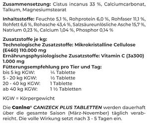 Canina Canizeck Plus Tabletten zur Immunstärkung und Magen-Darm-Unterstützung für Hunde 180 g - 180 g – Bild 1 von 8