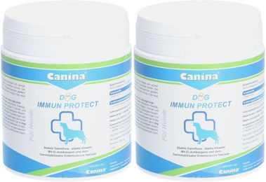 Produktbild von Canina Dog Immun Protect Pulver zur Immunstärkung und Unterstützung der Magen-Darm-Gesundheit für Hunde aller Altersstufen und Größen 600g