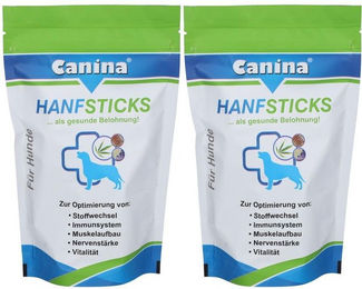 Produktbild von Canina Hanf Sticks Veganer Funktionssnack für Hunde ohne tierisches Protein 200g