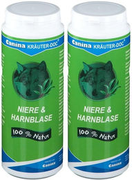 Produktbild von Canina KRÄUTER-DOC Niere und Harnblase Nahrungsergänzung Pulver für Hunde und Katzen 300g