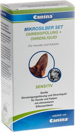 Canina Mikrosilber Ohrenreiniger Set mit Ohrenspülung und Ohrenliquid 150 ml – Bild 1 von 4