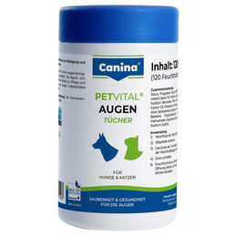 Produktbild von Canina PETVITAL Augenreiniger Augentücher für Hunde und Katzen zur Allergiepflege