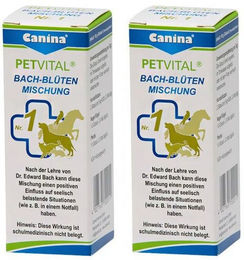 Produktbild von Canina PETVITAL Bach-Blüten Mischung Nr. 1 zur Beruhigung für Hunde Katzen Pferde und Nager