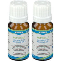 Produktbild von Canina PETVITAL Bach-Blüten Mischung Nr. 2 zur Beruhigung für Hunde Katzen Pferde und Nager 20 ml