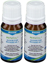 Produktbild von Canina PETVITAL Bach-Blüten Mischung Nr. 3 zur Beruhigung für Hund Katze Pferd und Nager 20 ml