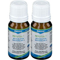 Produktbild von Canina PETVITAL Bach-Blüten Mischung Nr. 6 zur Beruhigung für Hund Katze Pferd und Nager