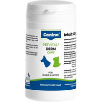 Produktbild von Canina Petvital Derm Caps Haut-Fell-Supplement für Hunde und Katzen 40 g - 40 g