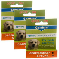 Produktbild von Canina PETVITAL Novermin Spot-On gegen Flöhe, Zecken und Läuse für große Hunde über 15 kg