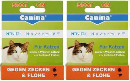 Produktbild von Canina PETVITAL Novermin Spot-On gegen Flöhe, Zecken und Läuse für Katzen
