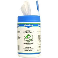 Produktbild von Canina Petvital Ohrenpflegetücher für Hunde 120 Stück - 120 Stk.
