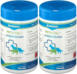 Produktbild von Canina PETVITAL Ohrenreiniger Ohrentücher Blau