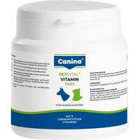 Produktbild von Canina Petvital Vitamin-Tabletten für Hunde und Katzen zur Unterstützung von Immunsystem und Haut & Fell 100 g - 100 g