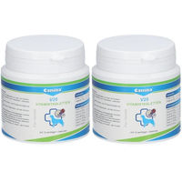 Produktbild von Canina V25 Vitamintabletten zur Immunstärkung und Unterstützung von Haut und Fell für Hunde aller Altersstufen und Größen 100 Stück