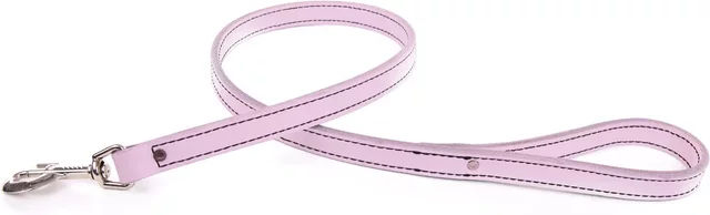 Produktbild von Canine Vendéenne Hundeleine aus Leder in Rosa 20/100 cm