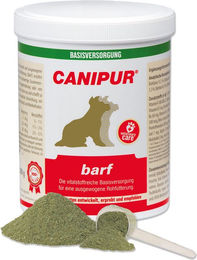 Canipur Barf Mineralfutter Nahrungsergänzung Pulver für Magen-Darm sowie Haut und Fell 500 g – Bild 1 von 3