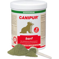 Produktbild von Canipur Barf Mineralfutter Nahrungsergänzung Pulver für Magen-Darm sowie Haut und Fell 500 g