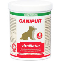 Produktbild von Canipur vitaNatur Nahrungsergänzung mit Vitaminen für Hunde aller Altersstufen zur Unterstützung von Haut, Fell, Gelenken, Knochen und dem Immunsystem 1000g