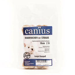 Canius Kauknochen mit Strauß gefüllt Monoprotein 10cm 2er Packung - 2 x 10 cm – Bild 1 von 2