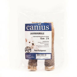 Produktbild von Canius Kausnack Lachskaurollen gefüllt 13cm 2er Pack für große Hunde