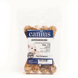 Canius Lachskausnack für Hunde in Knochenform 12cm 2er Pack – Bild 1 von 2