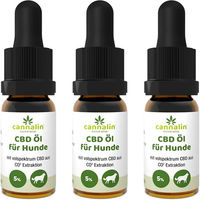 Produktbild von Cannalin Bio CBD Öl für Hunde mit Lachsöl 5% 3er Packung