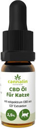 Produktbild von Cannalin Bio CBD Öl für Katzen mit Lachsöl 2,5%