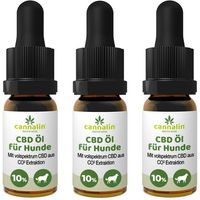 Produktbild von Cannalin CBD Öl für Hunde mit Lachsöl 10% Bio 3er Pack