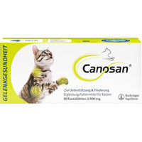 Produktbild von Canosan Kautabletten für Katzen zur Gelenkgesundheit mit Grünlippmuschel Extrakt 30 Stück